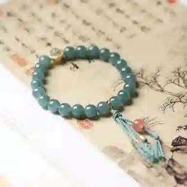 天台山 【天台山官方已祝福加持】天台山云烟绕小众高级感福气满满好运转运 糯种 翡翠手串 男女同款情侣款