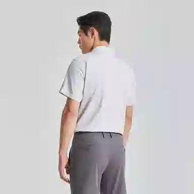 利郎 免烫易打理纯色商务休闲短袖衬衫 男款