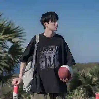 Gangzai Casual T-Shirt Black