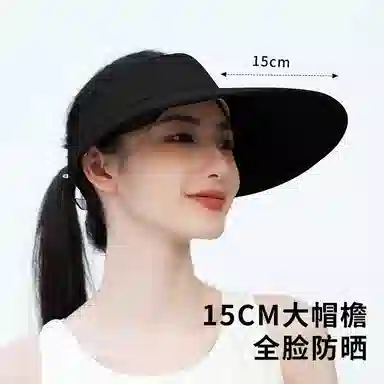 啄木鸟 全方位大帽檐遮阳帽子女户外防紫外线骑行遮脸面罩披肩防护脖颈背可拆卸太阳帽男 聚酯纤维 防晒帽 男女同款情侣款 采茶帽