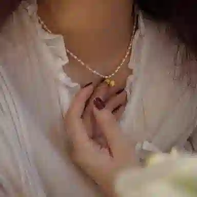 韵系 铃兰花仿珍珠 铜镀金 项链 女款