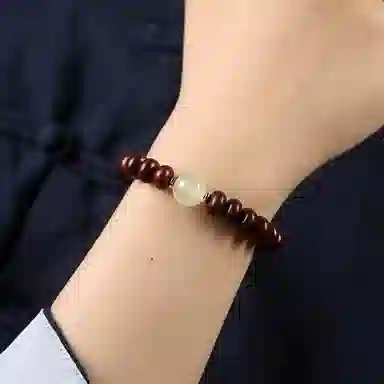 仙友 夜光永夜佛珠算盘珠单圈民族风文玩 木作 手串 男女同款情侣款 檀木