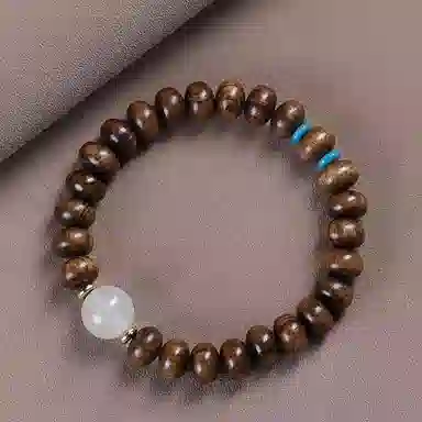 仙友 夜光永夜佛珠算盘珠单圈民族风文玩 木作 手串 男女同款情侣款 檀木