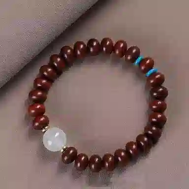 仙友 夜光永夜佛珠算盘珠单圈民族风文玩 木作 手串 男女同款情侣款 檀木