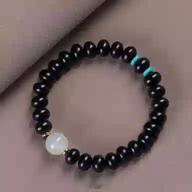 仙友 夜光永夜佛珠算盘珠单圈民族风文玩 木作 手串 男女同款情侣款 檀木