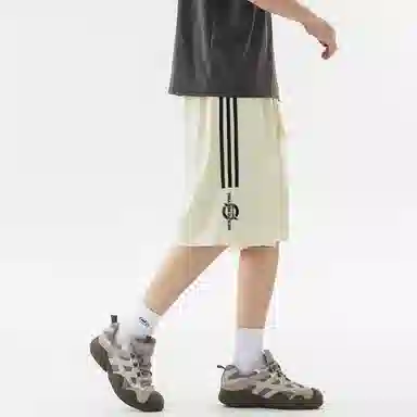 王者荣耀 标语款 美式高街插色无性别宽松舒适百搭运动日常通勤抽绳休闲短裤 男女同款