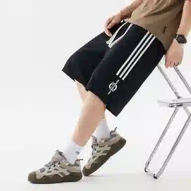 王者荣耀 标语款 美式高街插色无性别宽松舒适百搭运动日常通勤抽绳休闲短裤 男女同款