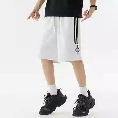 王者荣耀 标语款 美式高街插色无性别宽松舒适百搭运动日常通勤抽绳休闲短裤 男女同款