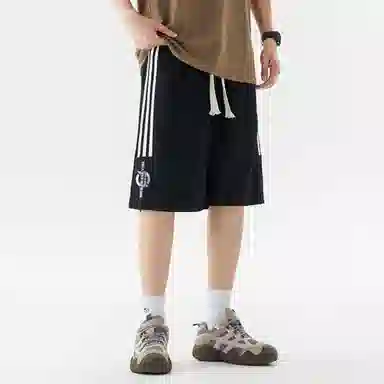 王者荣耀 标语款 美式高街插色无性别宽松舒适百搭运动日常通勤抽绳休闲短裤 男女同款