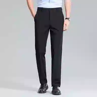 红豆 凉感防晒透气纯色轻商务直筒休闲裤 男款