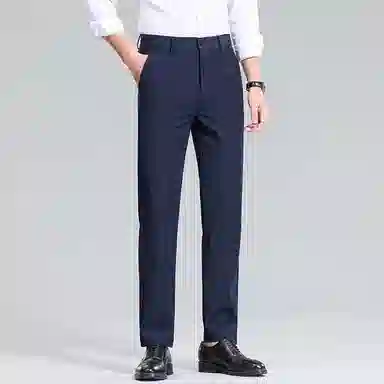 红豆 凉感防晒透气纯色轻商务直筒休闲裤 男款