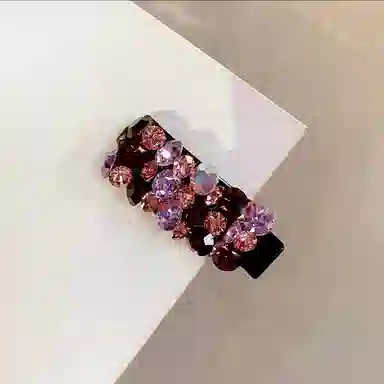 蒙妮 精致炫彩 亚克力 水钻 发夹 男女同款情侣款