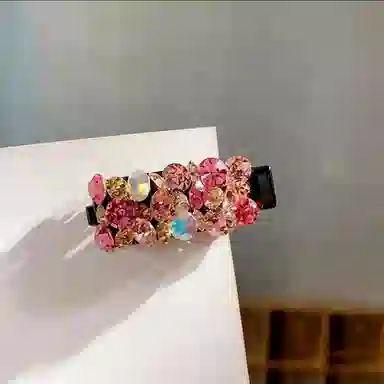 蒙妮 精致炫彩 亚克力 水钻 发夹 男女同款情侣款