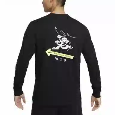 Nike Dri-FIT Long Sleeve Tee Black