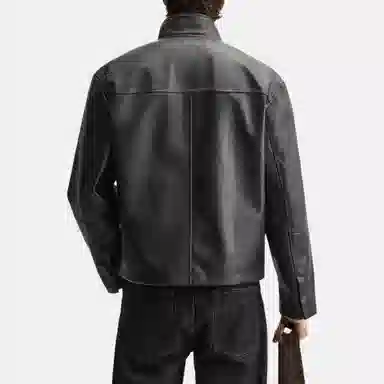 ZARA Faux Leather Jacket Black