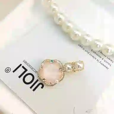 蒙妮 甜美珍珠 水晶 发夹 男女同款情侣款