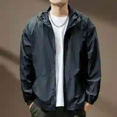 贵色 春季 纯色复古衣百搭连帽设计 耐磨透气防晒服 男女同款