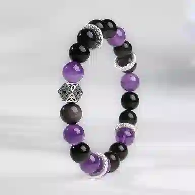 印象眸 【前途似锦 学业上岸】 新中式九紫离火紫气东来气质高级感本命年转运接好运 礼盒包装#好运 水晶 手串 女款