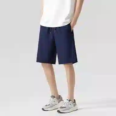 贵人鸟 丝凉系列 通勤纯色简约百搭宽松五分休闲短裤 男女同款