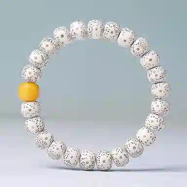 木盛缘 【顺丰包邮】【高密顺白】上岸转运小清新文艺文玩佛珠诸事顺遂天官赐福好运 星月菩提 手串 男女同款情侣款