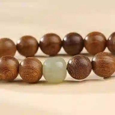 木盛缘 【顺丰包邮高价值转运珠】新中式国潮复古文艺平安喜乐多财多福单圈简约文玩盘玩佛珠念珠#好运 金丝檀木 手串 男女同款情侣款