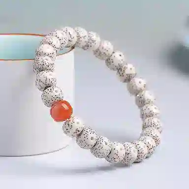 木盛缘 【顺丰包邮】【高密顺白】上岸转运小清新文艺文玩佛珠诸事顺遂天官赐福好运 星月菩提 手串 男女同款情侣款