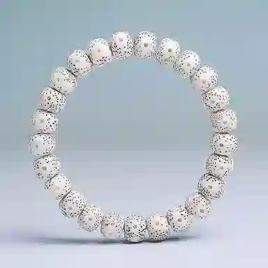 木盛缘 【顺丰包邮】【高密顺白】上岸转运小清新文艺文玩佛珠诸事顺遂天官赐福好运 星月菩提 手串 男女同款情侣款