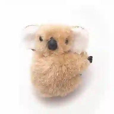 简应舒 可爱立体卡通考拉刘海小发卡侧边小抓夹刘海夹子 毛绒 发夹 女款