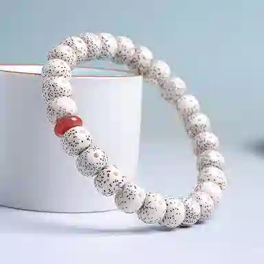 木盛缘 【顺丰包邮】【高密顺白】上岸转运小清新文艺文玩佛珠诸事顺遂天官赐福好运 星月菩提 手串 男女同款情侣款