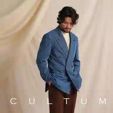 CULTUM Italian Series Denim Blue Blazer