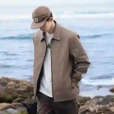 A.X.S.K Classic Zipper Leather Jacket Black