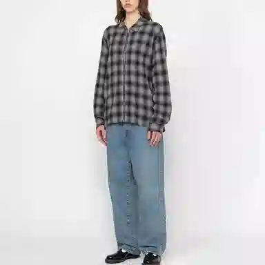 Stussy SS24 ZIP SHIRT TWISTED YARN PLAID