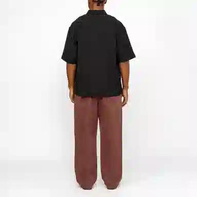 Stussy SS24 Boxy Flat Hem Shirt Crinkled