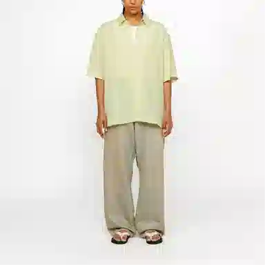 Stussy SS24 Boxy Flat Hem Shirt Crinkled