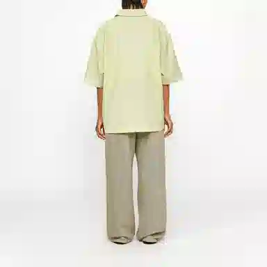 Stussy SS24 Boxy Flat Hem Shirt Crinkled