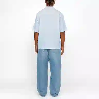 Stussy SS24 Boxy Flat Hem Shirt Crinkled