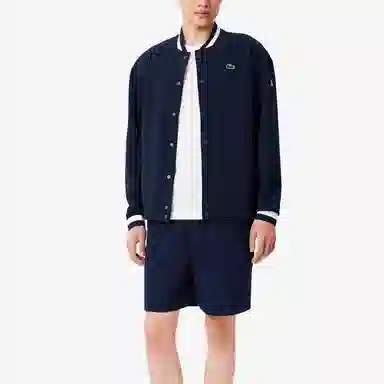 Lacoste SS25 Long Sleeve Baseball Jacket Navy