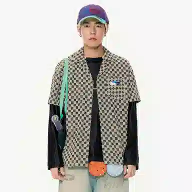 EPTISON Casual Shirt Black Plaid