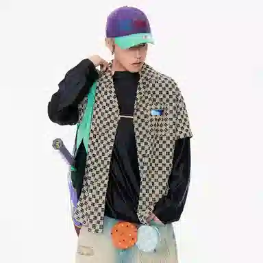 EPTISON Casual Shirt Black Plaid