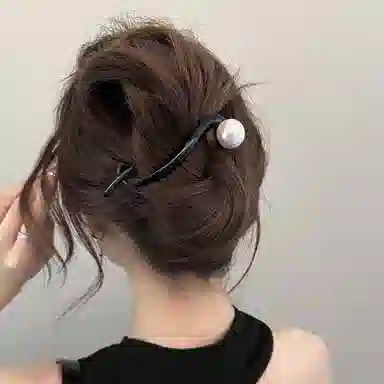 简应舒 后脑勺扭扭夹一字抓夹头 子 亚克力 发夹 女款