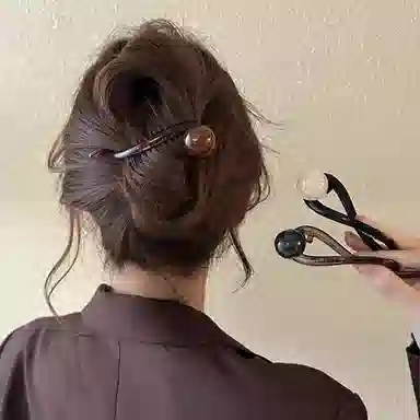 简应舒 后脑勺扭扭夹一字抓夹头 子 亚克力 发夹 女款