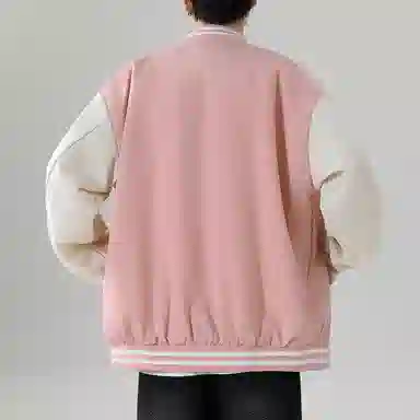 宜而爽  美式高街潮牌字母星星徽章数字拼接撞色外套宽松舒适休闲时尚百搭落肩单排扣棒球服 男女同款