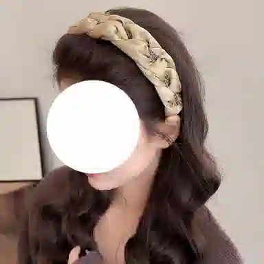 简应舒 满天星碎钻轻奢日常外戴时尚宽边发饰 欧根纱 亚克力 发箍 女款