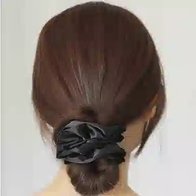 左欧 韩国纯色  大肠圈简约气质 复古法式粗大号缎面发绳 布艺 发圈 女款