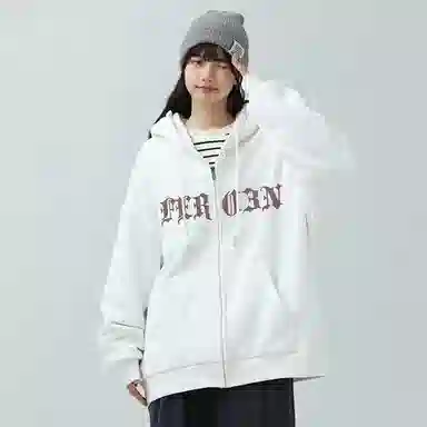 FREO3N SS23 Ring Retro Gothic Letter Print Hoodie