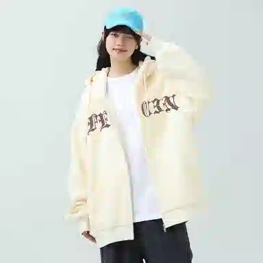 FREO3N SS23 Ring Retro Gothic Letter Print Hoodie