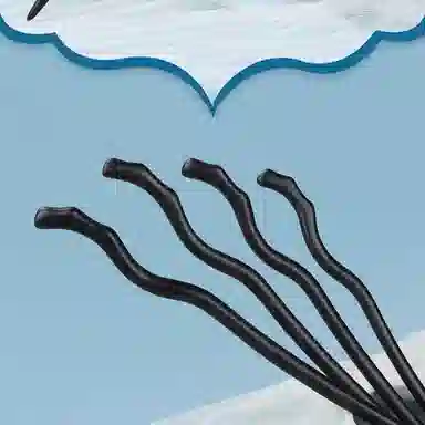 左欧 黑檀木日常通勤高级古风木簪实木盘发发钗中式簪子 木制 发簪 女款