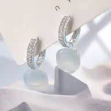 元生伊 时尚饰品 网红方块 铜 耳环 女款