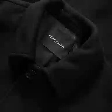 PEACEBIRD MEN Wool Coat Black