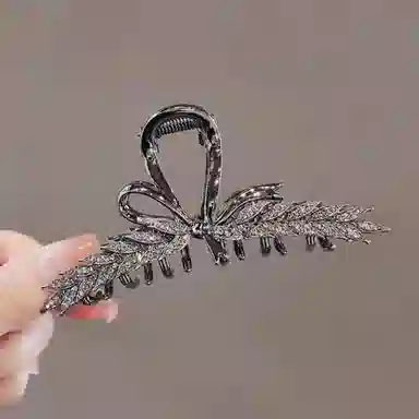 贯古今 麦穗高级感后脑勺鲨鱼夹盘优雅 合金 抓夹 女款